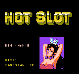 Hot Slots title screen for NES